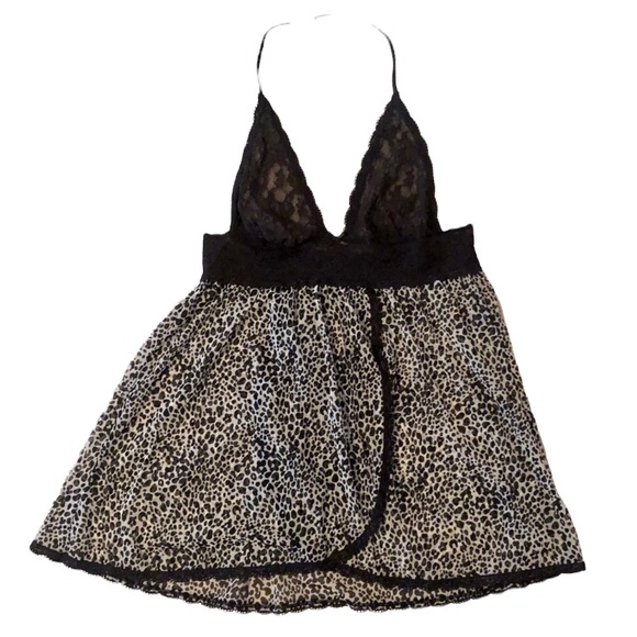 Victoria's Secret Other - Victoria’s Secret sexy animal print halter babydoll in S/P